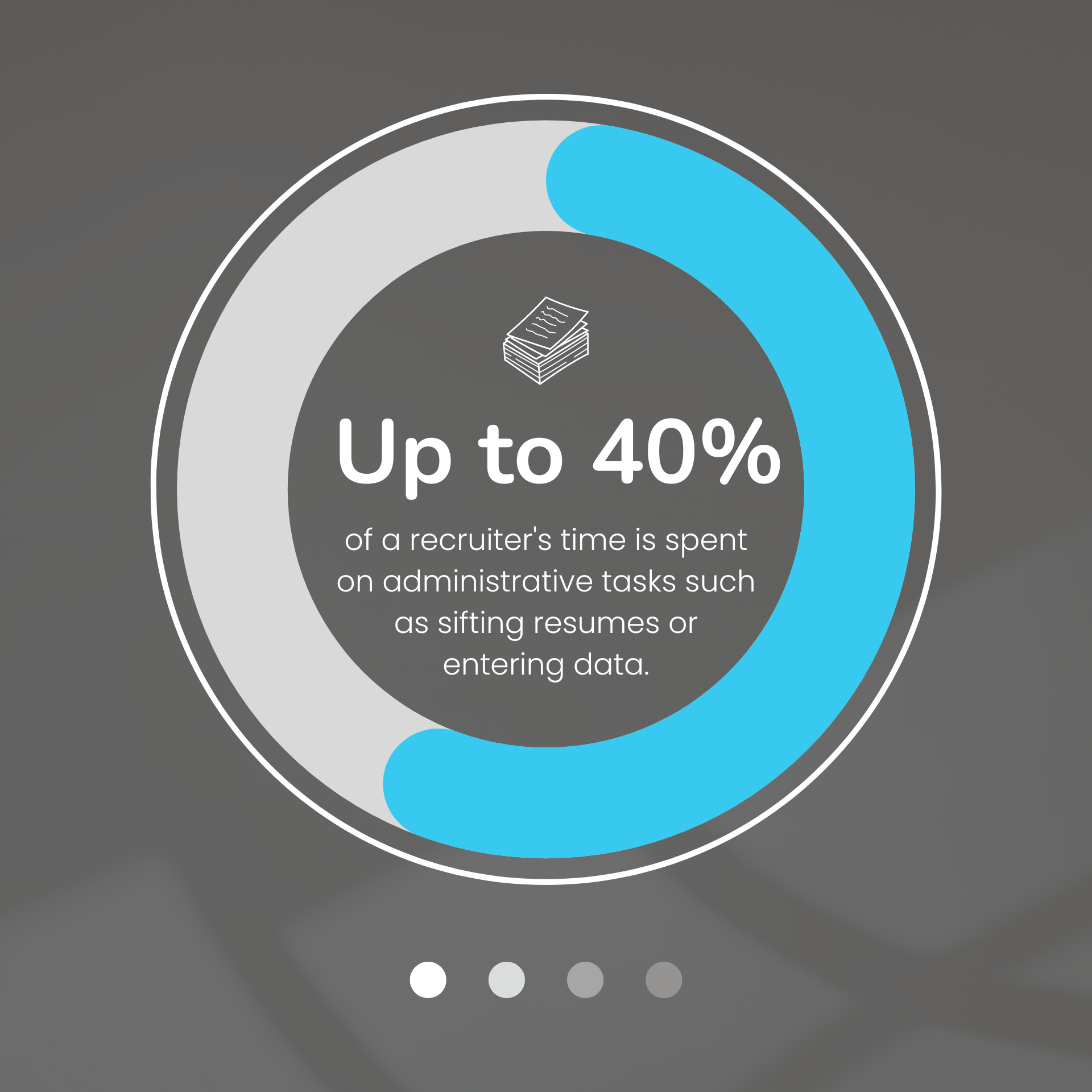 Recruiter time spent on administrative tasks